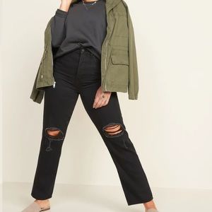 Old Navy Extra High-Waisted Straight Button-Fly